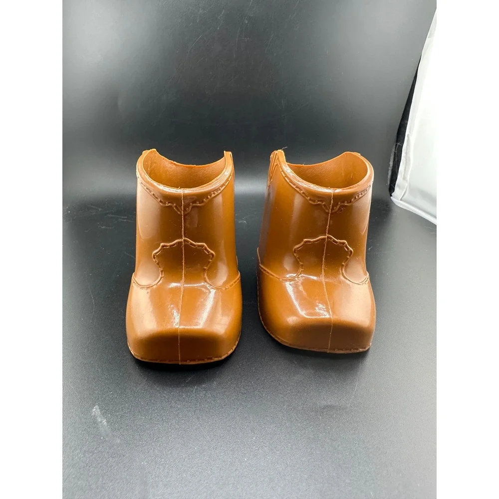 Coleco Cabbage Patch Kids Cowboy Western Brown Boots Cowgirl 1980s Vtg Doll Shoe